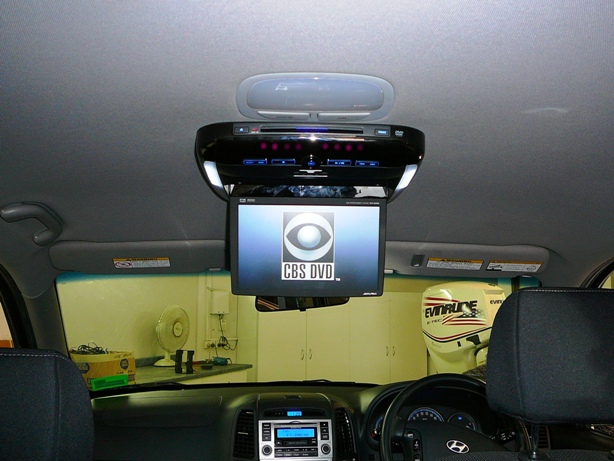 Hyundai Sante Fe 2010, Alpine PKG-RSE2 10.2 inch DVD Roof Screen