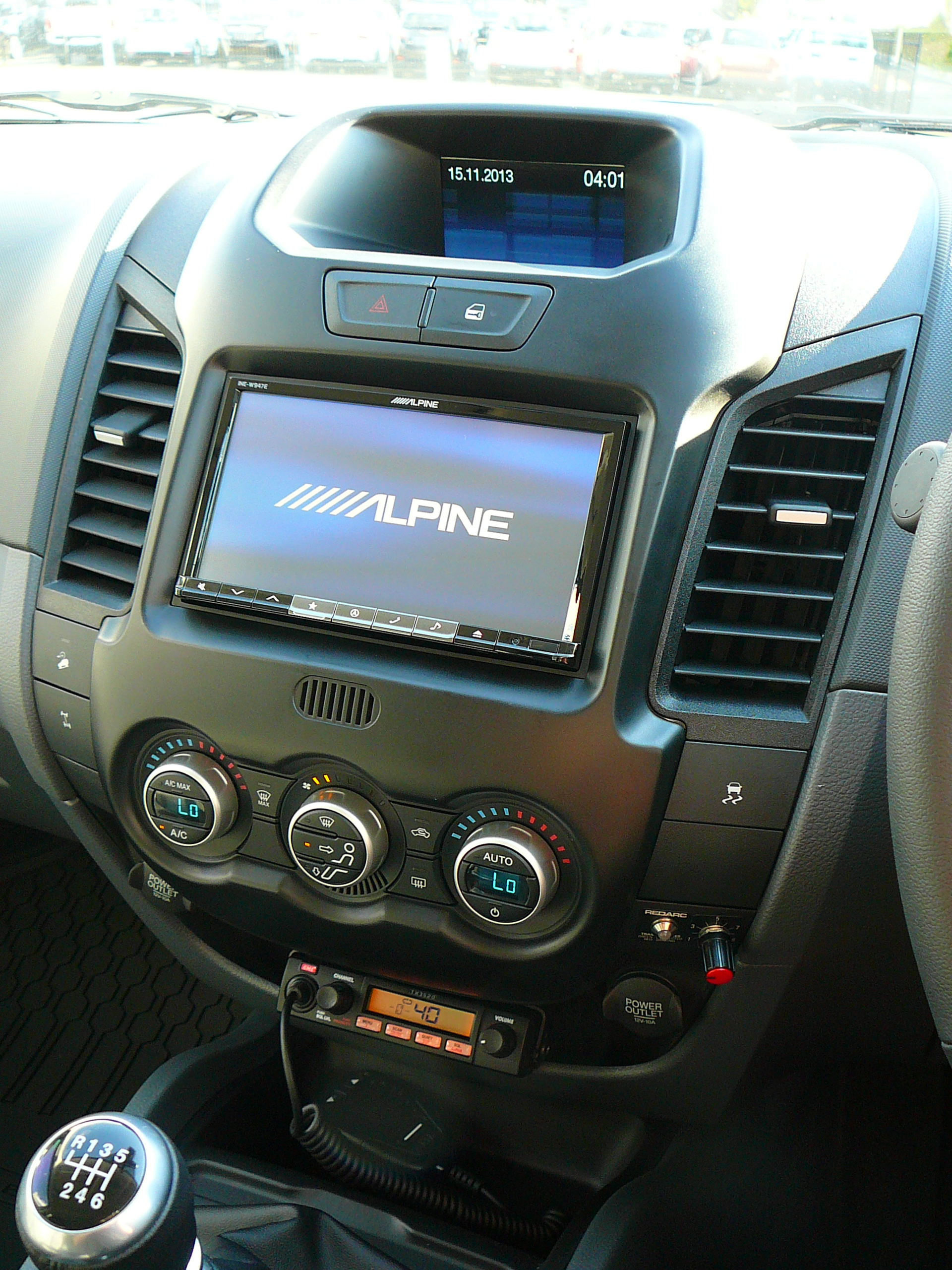 Ford Ranger 2013, Alpine INE-W947 AU with New Dash Trim and Interface.