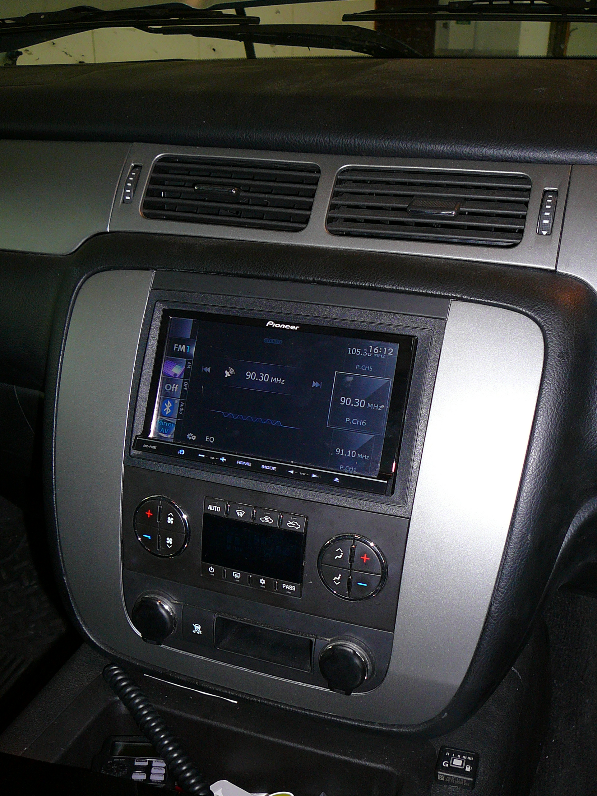 Chevrolet Silverado, Pioneer GPS Navigation, Custom Under Seat Subwoofer Box to suit an Alpine SWR-T10