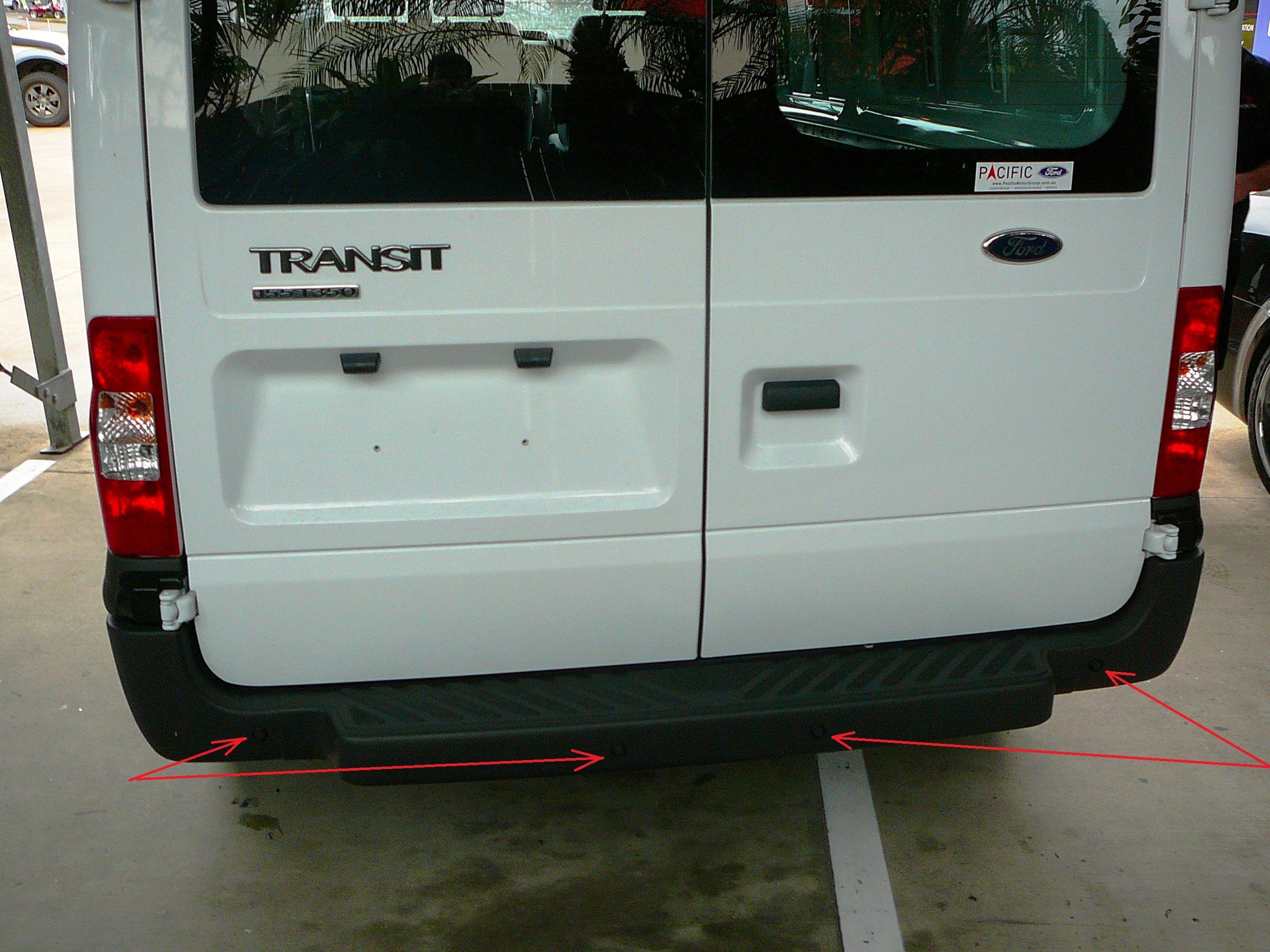 Ford Transit 2012 Reverse Parking Sensors
