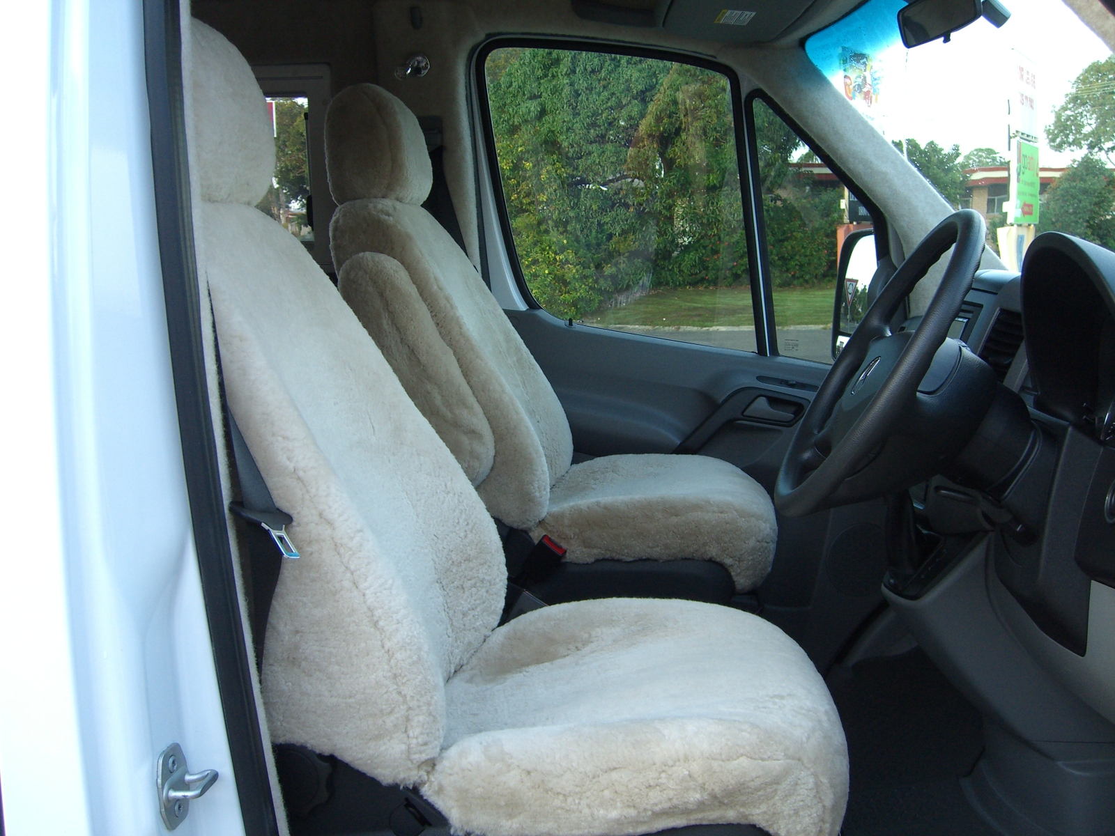 Mercedes Benz Sprinter Motorhome Sheepskin seat covers