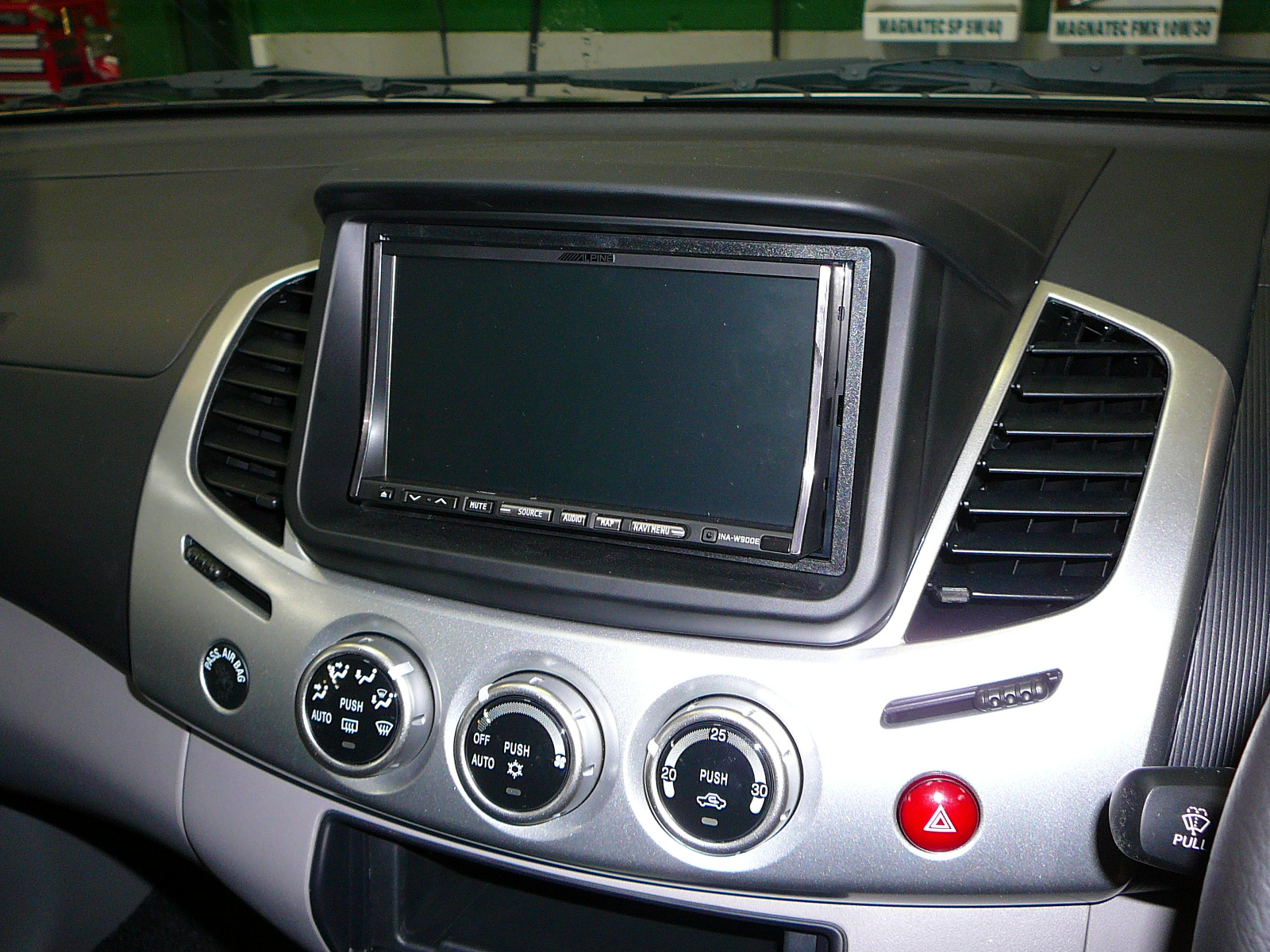 Mitsubishi Triton, Relocate Head up Display & Indash GPS Navigation system