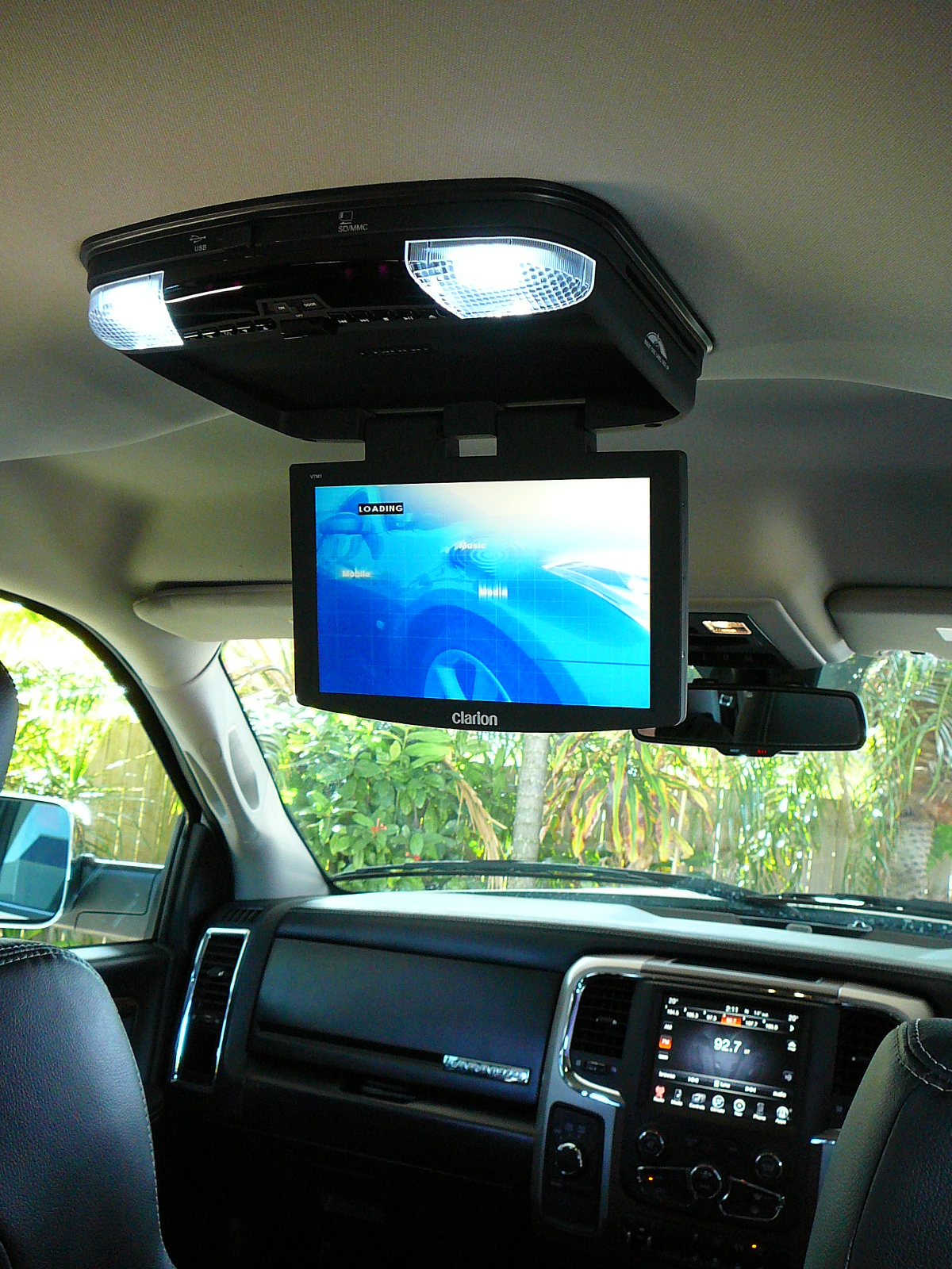 Jeep Grand Cherokee 2014, Clarion VTM 1 DVD Roof Screen