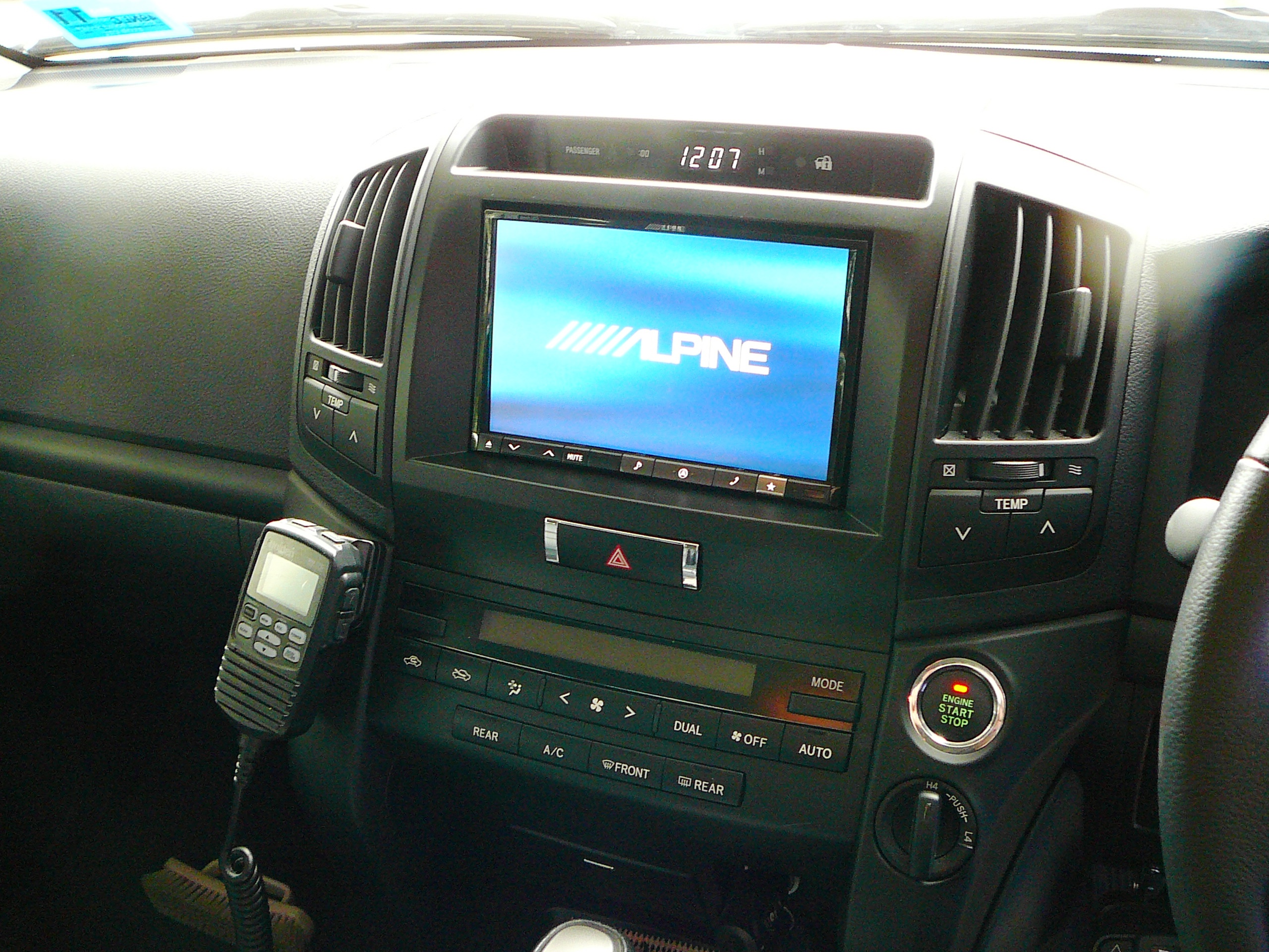 Toyota Landcruiser 200series 2012, Alpine INE-Z928E with Tekonsha P3 Electric Brake Controller, Uniden UHF CB Radio