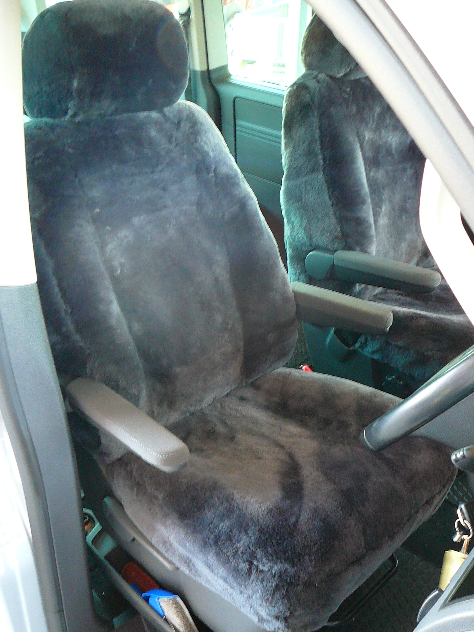 VW Caravelle, custom made sheepskin seat covers